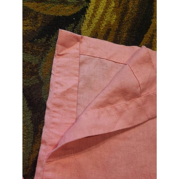 Athleta Pants Women's Medium Tall Pink Retreat Linen High Rise Wide Leg - Picture 4 of 7